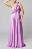 Romantic Column One Shoulder Sleeveless Ruching Evening Dresses
