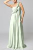 Romantic Column One Shoulder Sleeveless Ruching Evening Dresses