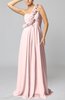Romantic Column One Shoulder Sleeveless Ruching Evening Dresses
