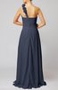 Romantic Column One Shoulder Sleeveless Ruching Evening Dresses