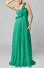 Romantic Column One Shoulder Sleeveless Ruching Evening Dresses