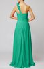 Romantic Column One Shoulder Sleeveless Ruching Evening Dresses