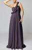 Romantic Column One Shoulder Sleeveless Ruching Evening Dresses