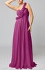 Romantic Column One Shoulder Sleeveless Ruching Evening Dresses