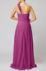 Romantic Column One Shoulder Sleeveless Ruching Evening Dresses
