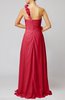 Romantic Column One Shoulder Sleeveless Ruching Evening Dresses