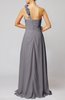 Romantic Column One Shoulder Sleeveless Ruching Evening Dresses