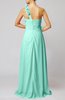 Romantic Column One Shoulder Sleeveless Ruching Evening Dresses