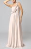 Romantic Column One Shoulder Sleeveless Ruching Evening Dresses