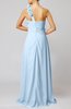 Romantic Column One Shoulder Sleeveless Ruching Evening Dresses