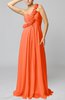 Romantic Column One Shoulder Sleeveless Ruching Evening Dresses