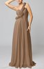 Romantic Column One Shoulder Sleeveless Ruching Evening Dresses