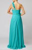 Romantic Column One Shoulder Sleeveless Ruching Evening Dresses