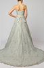 Elegant Hall A-line Strapless Sleeveless Organza Bridal Gowns