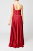 Classic Column One Shoulder Sleeveless Chiffon Pleated Prom Dresses