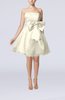 Cute Destination Baby Doll Strapless Organza Short Bridal Gowns