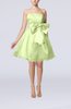 Cute Destination Baby Doll Strapless Organza Short Bridal Gowns
