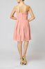 Simple Sleeveless Zip up Chiffon Pleated Graduation Dresses