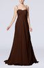 Elegant Destination Empire Sleeveless Backless Chiffon Sweep Train Bridal Gowns
