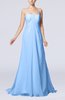 Elegant Destination Empire Sleeveless Backless Chiffon Sweep Train Bridal Gowns