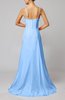 Elegant Destination Empire Sleeveless Backless Chiffon Sweep Train Bridal Gowns
