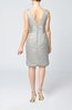 Casual V-neck Sleeveless Backless Knee Length Bridesmaid Dresses