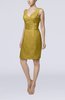 Casual V-neck Sleeveless Backless Knee Length Bridesmaid Dresses