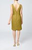 Casual V-neck Sleeveless Backless Knee Length Bridesmaid Dresses