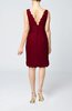 Casual V-neck Sleeveless Backless Knee Length Bridesmaid Dresses