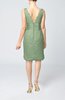 Casual V-neck Sleeveless Backless Knee Length Bridesmaid Dresses