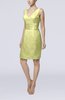 Casual V-neck Sleeveless Backless Knee Length Bridesmaid Dresses