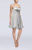 Sexy A-line Zip up Mini Ribbon Graduation Dresses