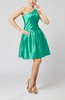 Plain A-line Zipper Taffeta Mini Pleated Prom Dresses