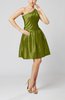 Plain A-line Zipper Taffeta Mini Pleated Prom Dresses