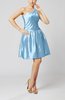 Plain A-line Zipper Taffeta Mini Pleated Prom Dresses