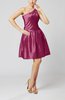 Plain A-line Zipper Taffeta Mini Pleated Prom Dresses