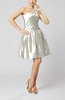Plain A-line Zipper Taffeta Mini Pleated Prom Dresses