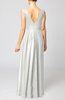 Simple V-neck Sleeveless Floor Length Ruching Evening Dresses