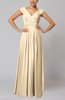 Simple V-neck Sleeveless Floor Length Ruching Evening Dresses