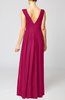 Simple V-neck Sleeveless Floor Length Ruching Evening Dresses