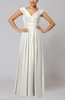 Simple V-neck Sleeveless Floor Length Ruching Evening Dresses