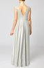 Simple V-neck Sleeveless Floor Length Ruching Evening Dresses
