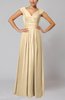 Simple V-neck Sleeveless Floor Length Ruching Evening Dresses