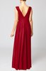 Simple V-neck Sleeveless Floor Length Ruching Evening Dresses