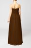 Simple Sheath Sweetheart Sleeveless Chiffon Floor Length Bridesmaid Dresses