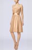 Plain A-line Spaghetti Chiffon Mini Sash Wedding Guest Dresses
