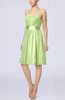 Plain A-line Spaghetti Chiffon Mini Sash Wedding Guest Dresses
