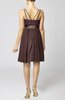 Plain A-line Spaghetti Chiffon Mini Sash Wedding Guest Dresses