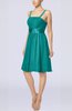 Plain A-line Spaghetti Chiffon Mini Sash Wedding Guest Dresses