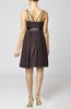 Plain A-line Spaghetti Chiffon Mini Sash Wedding Guest Dresses